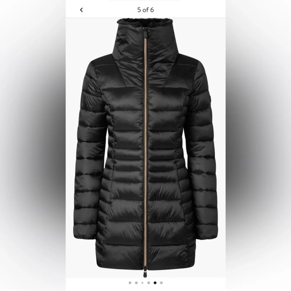 SAVE THE DUCK Black Puffer Coat - Picture 4 of 4